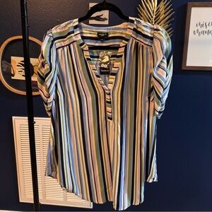 NWT Torrid Striped Harper Blouse - Size 0